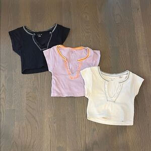 Urban Outfitters Short Sleeve Tees - Black, Pink, and Cream